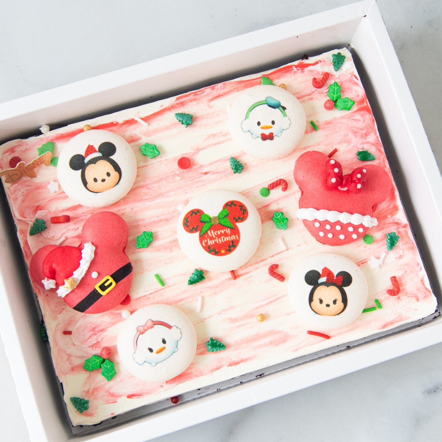 Ho ho ho! Merry Christmas | Disney Christmas 7pcs Macaron Brownie  | $48.80 Nett