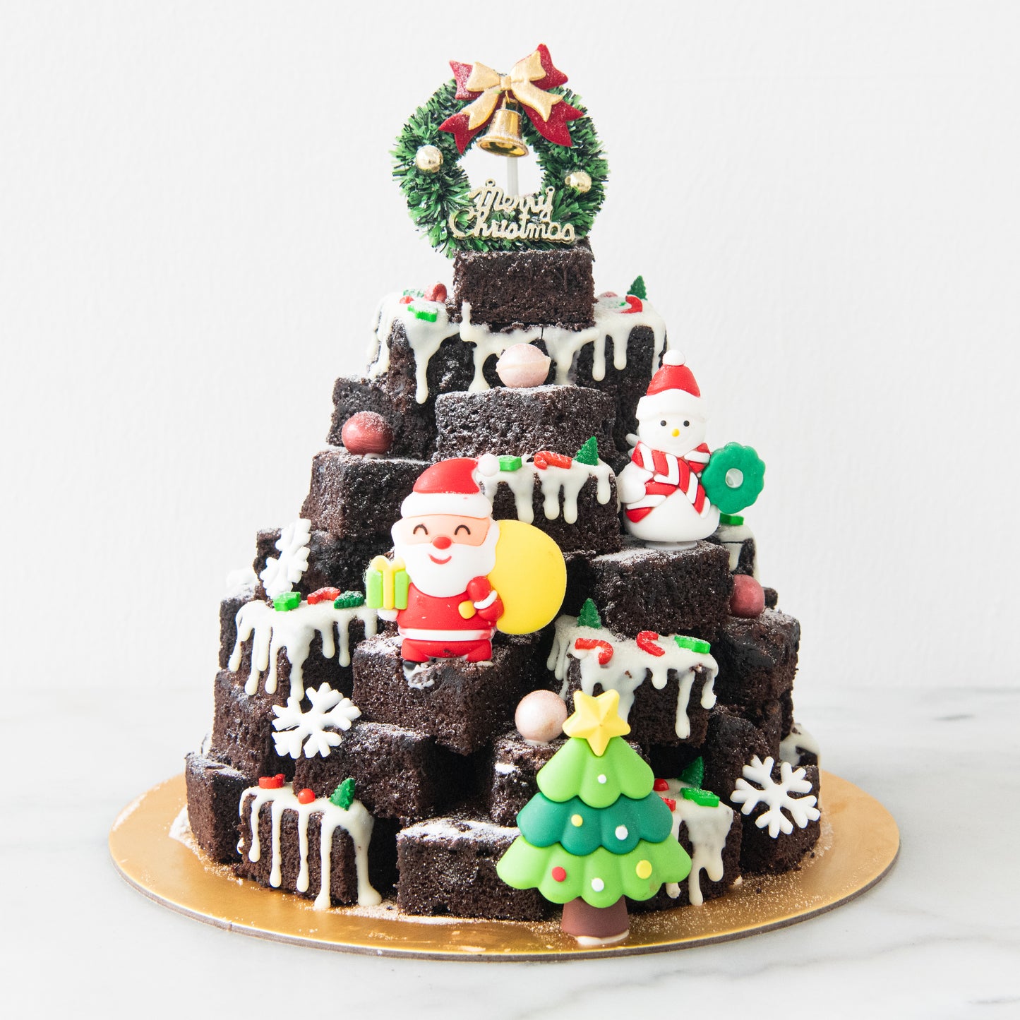 Ho Ho Ho! Merry Christmas | Snowy Brownie Tower | $128 Nett