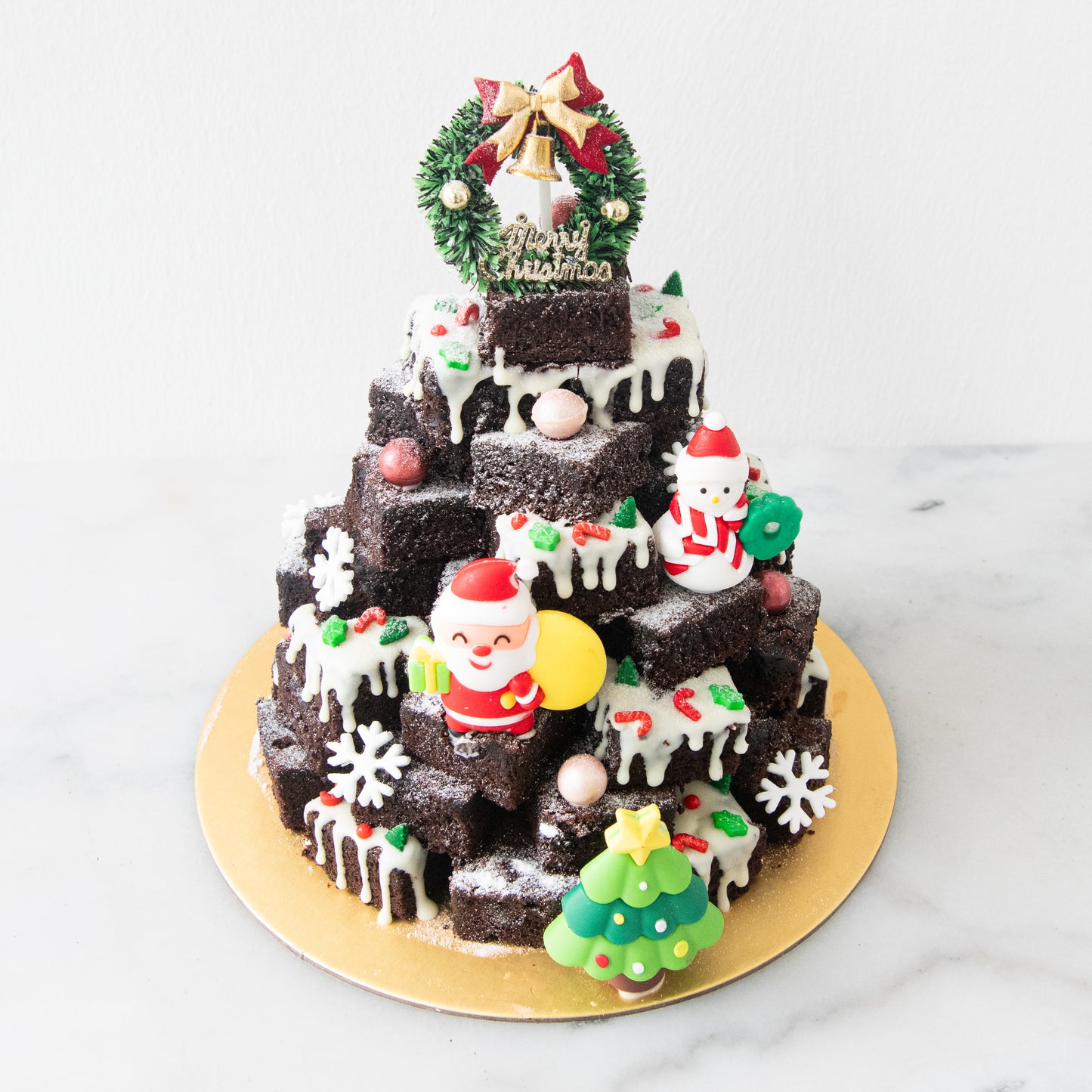 Ho Ho Ho! Merry Christmas | Snowy Brownie Tower | $128 Nett