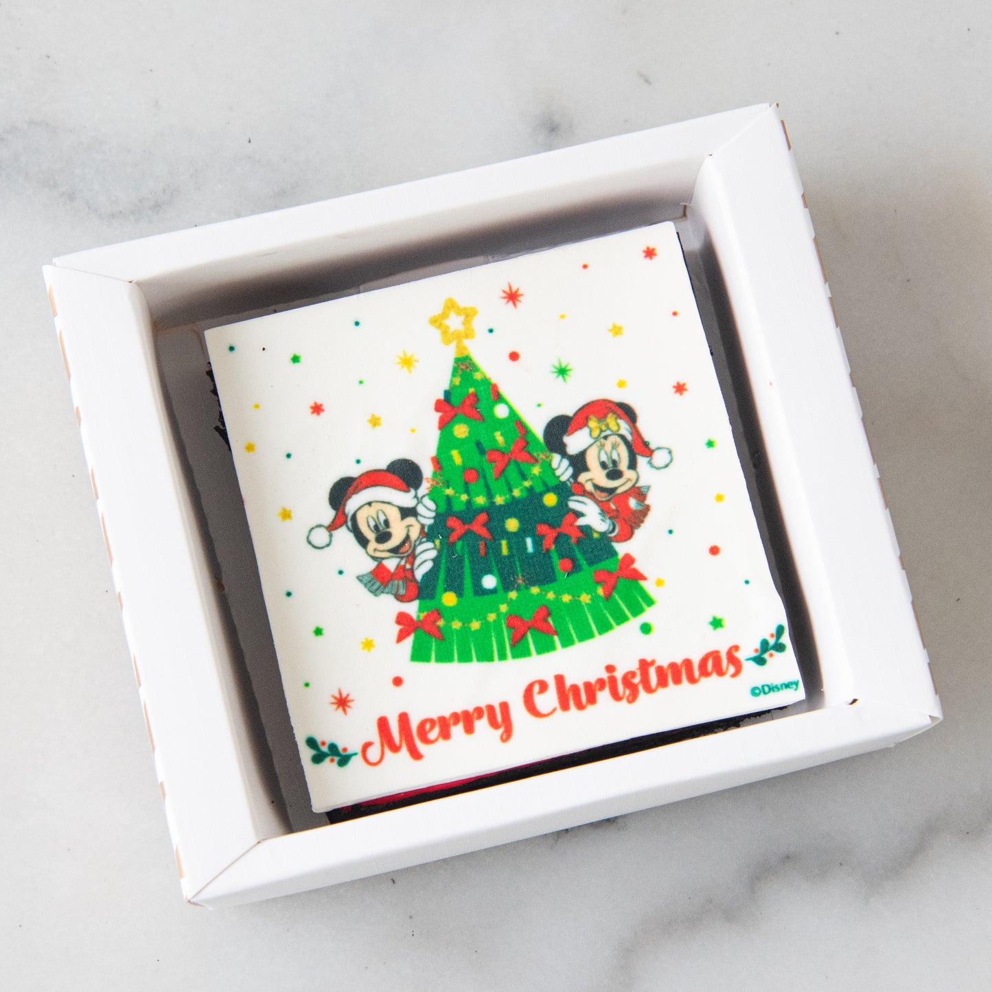 Ho ho ho! Merry Christmas | Disney Christmas Petite Brownie 8x8 | $9.80 Nett