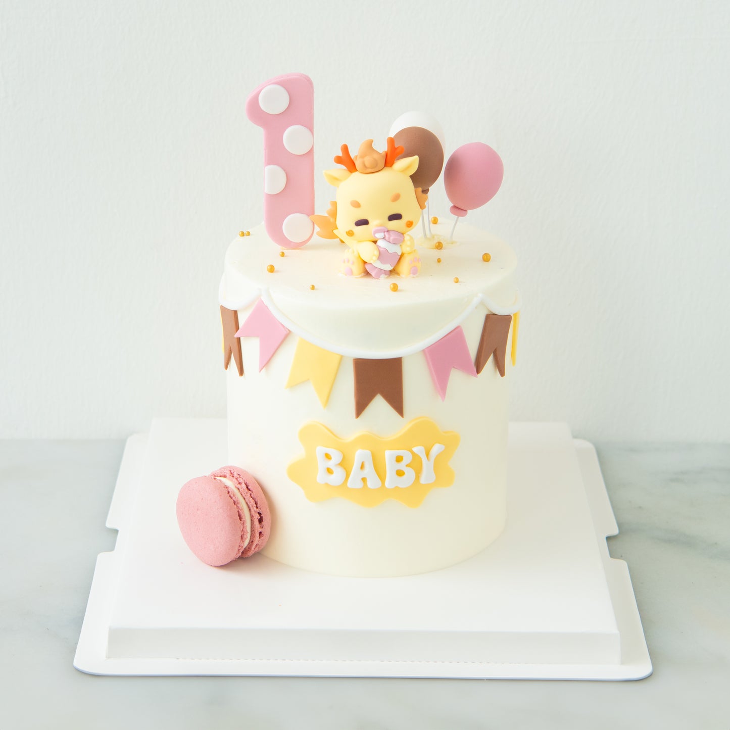 Customized Cake - Baby Pink Dragon