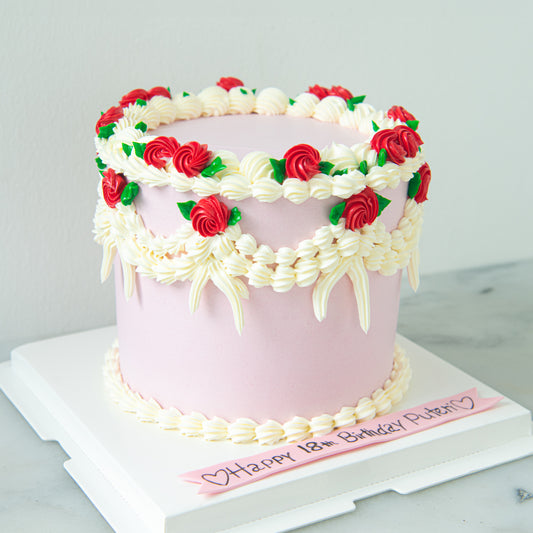 Customized Cake -Rose Floral Cake