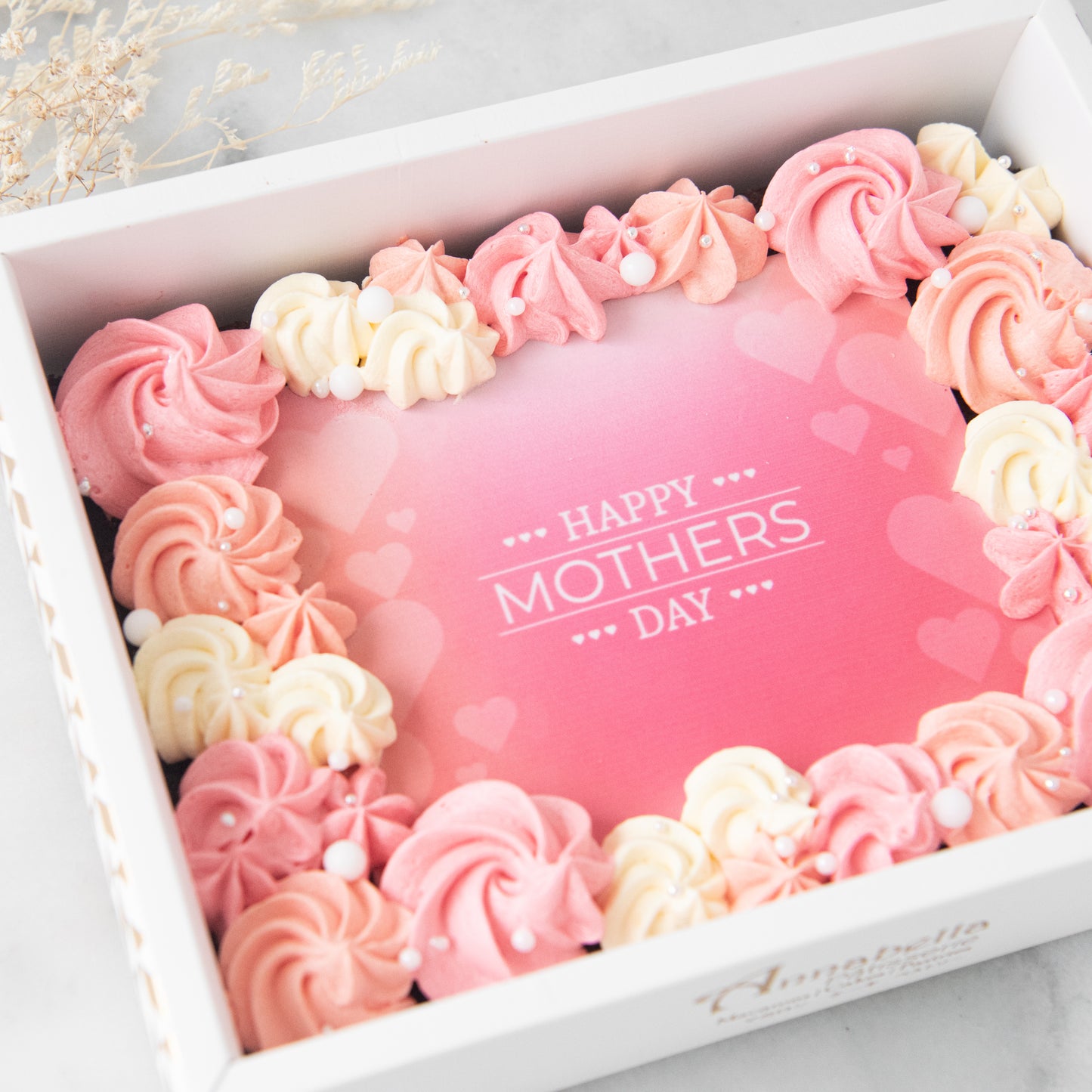 Happy Mom's Day | Floral Brownie In Gift Box | $51.80 Nett