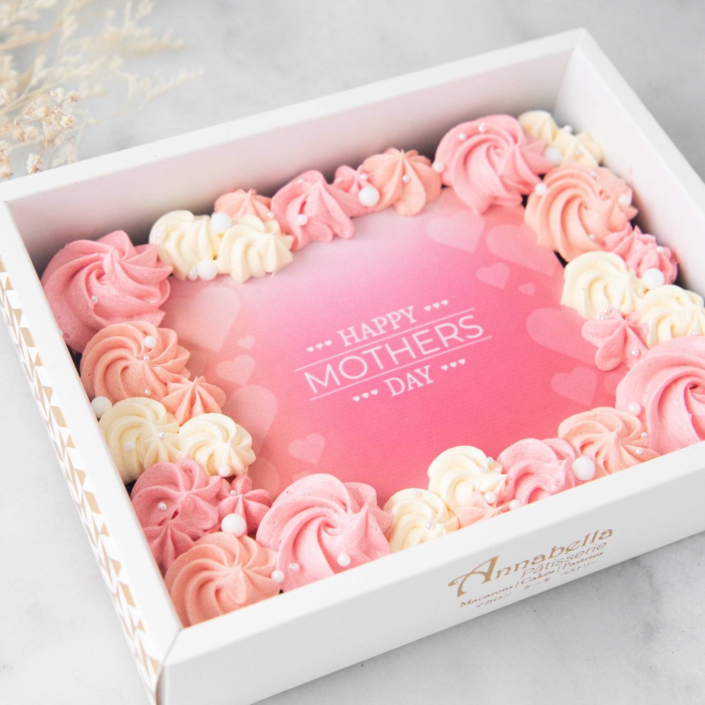 Happy Mom's Day | Floral Brownie In Gift Box | $51.80 Nett