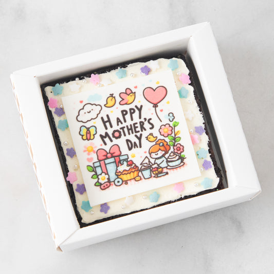 Happy Mom's Day | Beloved Mum Petite Brownie (8x8) | $9.80 Nett Only