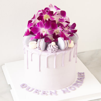 Customized Cake - with Orchid Flower