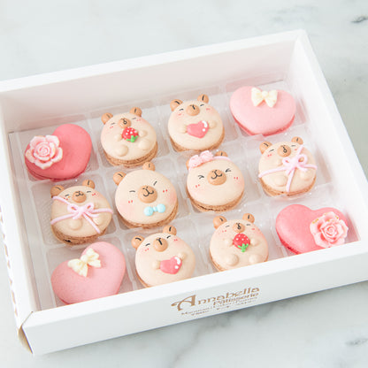 Happy Valentine's Day! | 12pc Lovely Capybara Macaron | $61.80 Nett