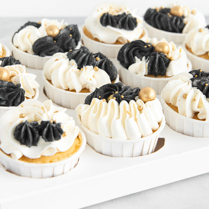 Customsied Cupcake - Black & White Cupcakes