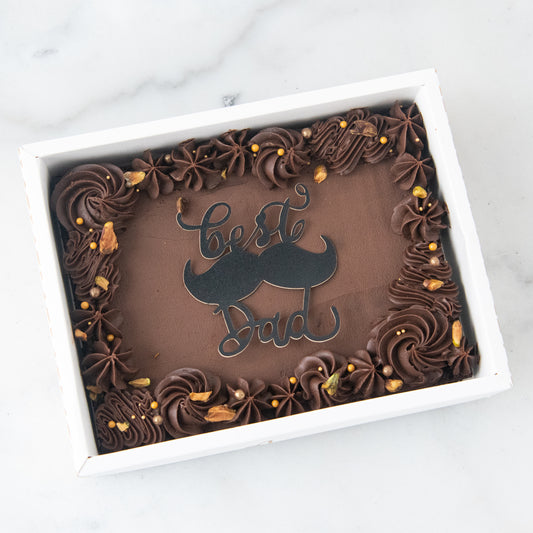 Happy Father's Day 2024! | Best Dad Floral Brownie In Gift Box | $51.80 Nett
