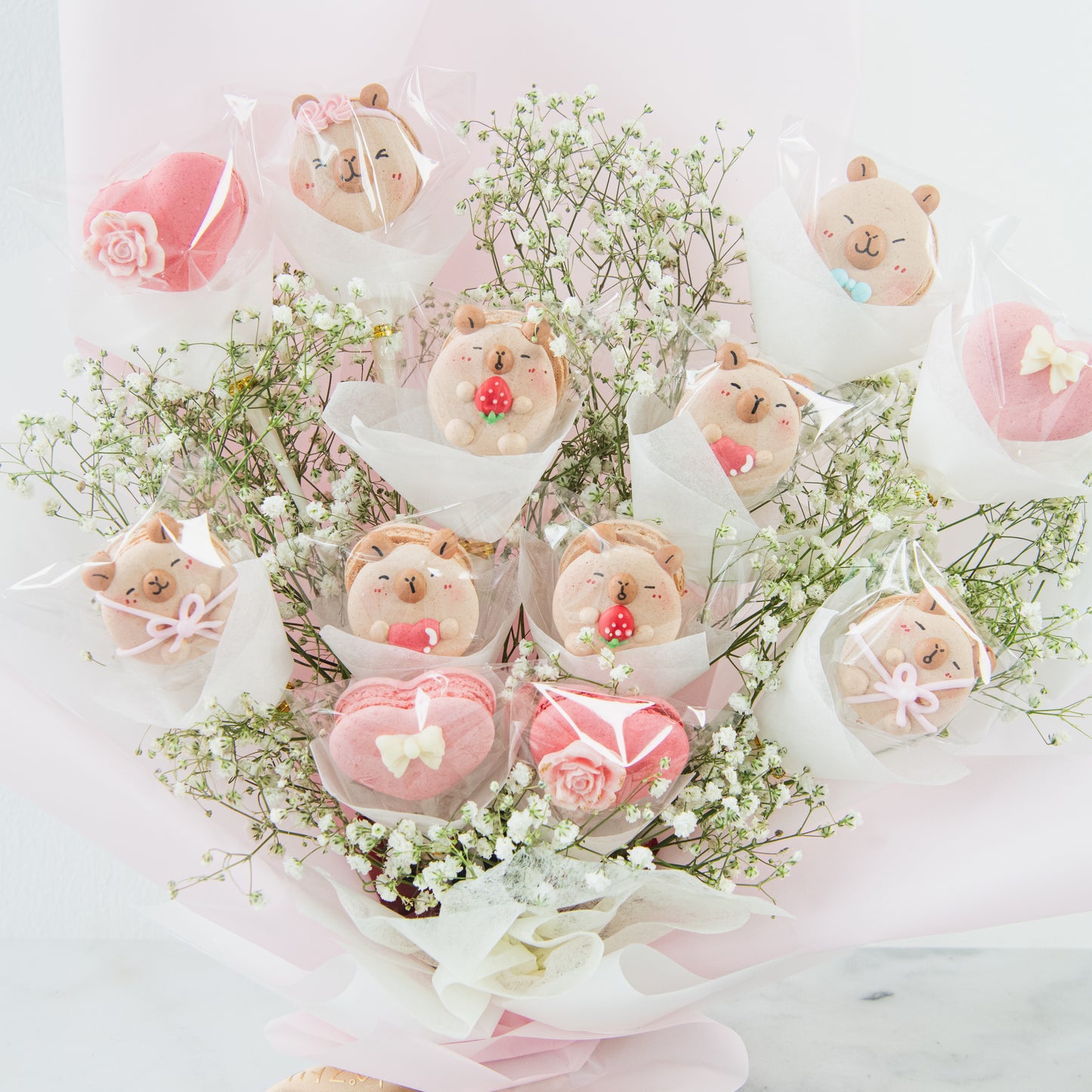 Happy Valentine's Day! | Be My Capybara Macaron Bouquet | $148 Nett