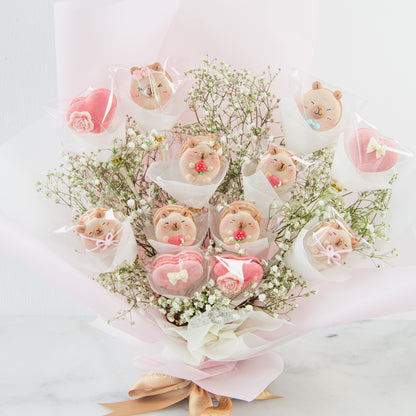 Happy Valentine's Day! | Be My Capybara Macaron Bouquet | $148 Nett