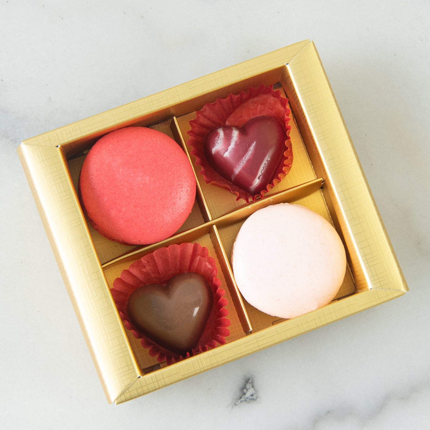 Happy Valentine's Day! | 4in1 Heartfelt Indulgence - Macaron and Chocolate Set | $12.80 Nett