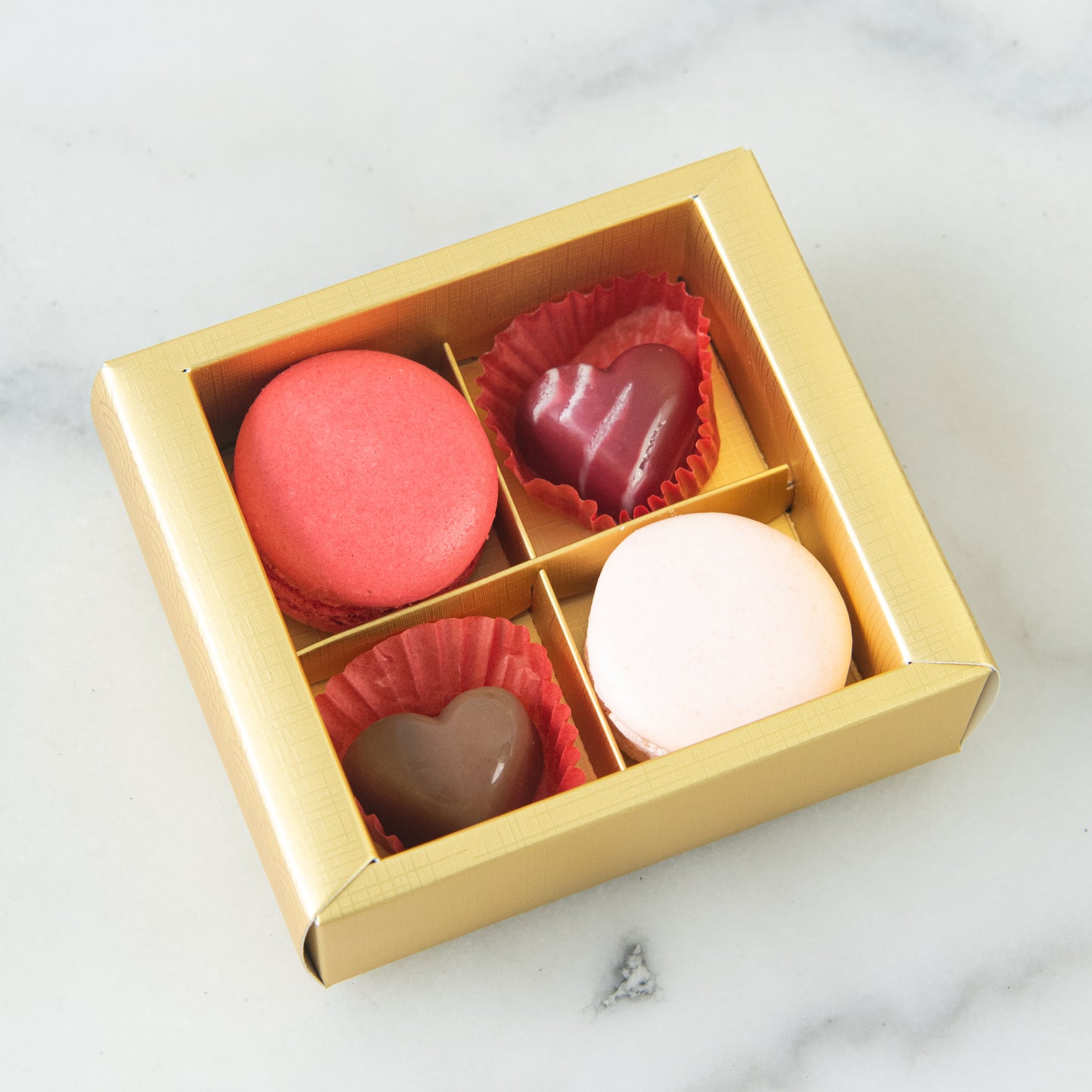 Happy Valentine's Day! | 4in1 Heartfelt Indulgence - Macaron and Chocolate Set | $12.80 Nett