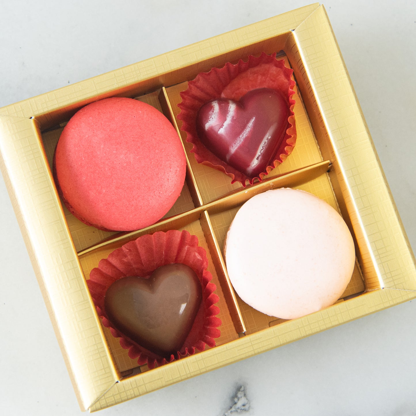 Happy Valentine's Day! | 4in1 Heartfelt Indulgence - Macaron and Chocolate Set | $12.80 Nett