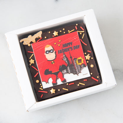 Happy Father's day! | Disney Incredible Dad Petite Brownie 8x8 | $9.80 Nett