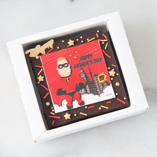 Happy Father's day! | Disney Incredible Dad Petite Brownie 8x8 | $9.80 Nett