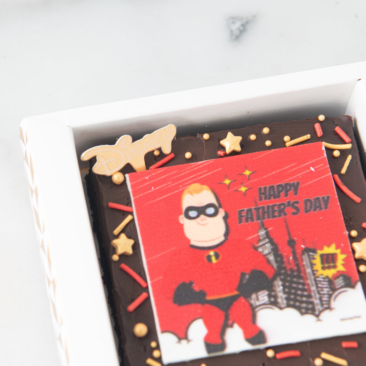 Happy Father's day! | Disney Incredible Dad Petite Brownie 8x8 | $9.80 Nett