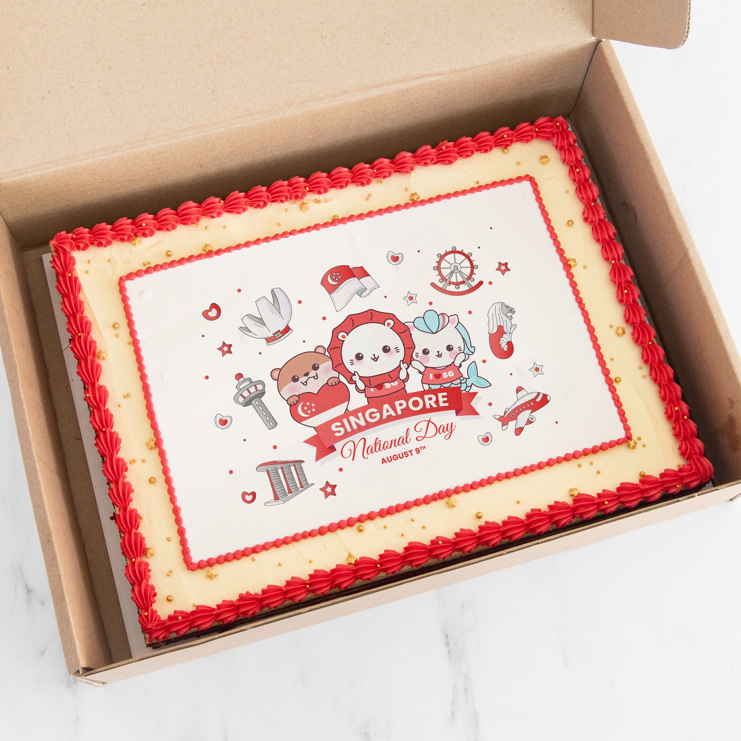 Happy National Day | SingaSquad Red Velvet Cake 2.5kg | $228 Nett