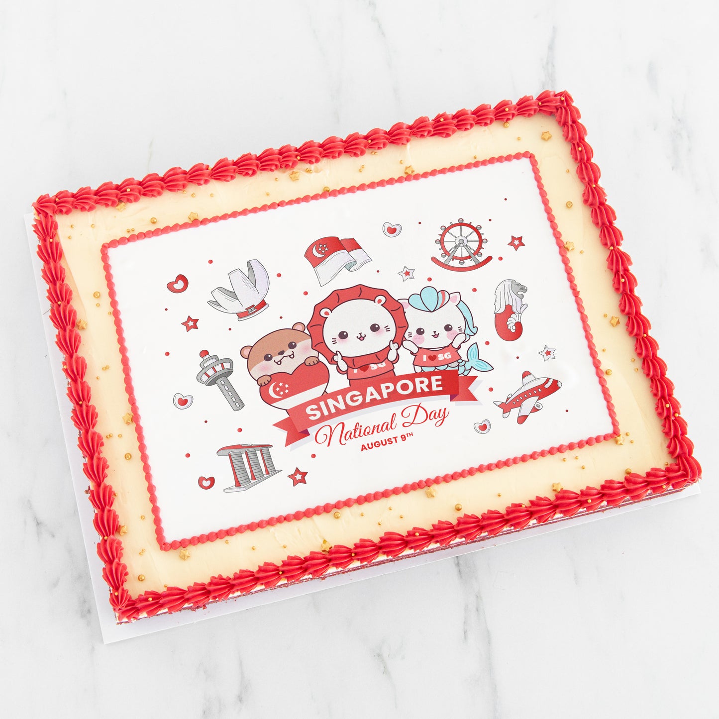 Happy National Day | SingaSquad Red Velvet Cake 2.5kg | $228 Nett