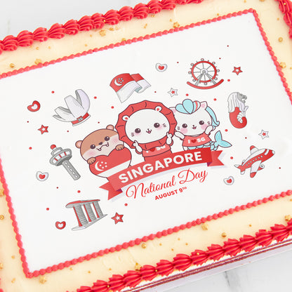Happy National Day | SingaSquad Red Velvet Cake 2.5kg | $228 Nett
