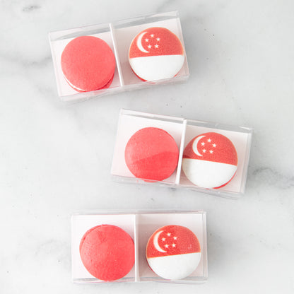 Happy National Day | Red dot & Flag 2in1 Macaron Set | $6.80 Nett