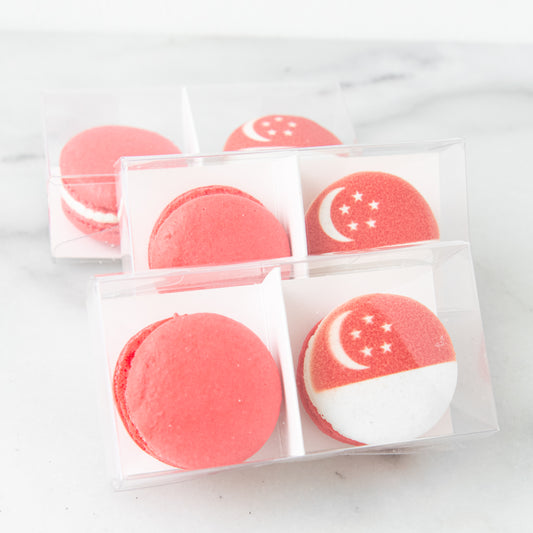 Happy National Day | Red dot & Flag 2in1 Macaron Set | $6.80 Nett
