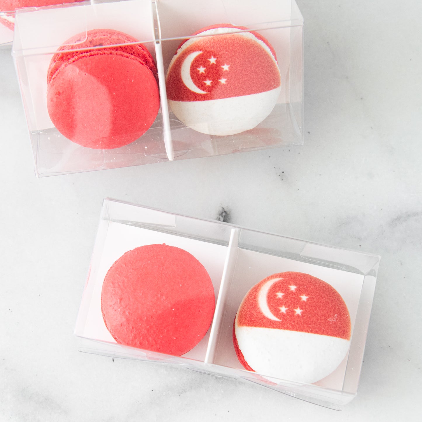 Happy National Day | Red dot & Flag 2in1 Macaron Set | $6.80 Nett