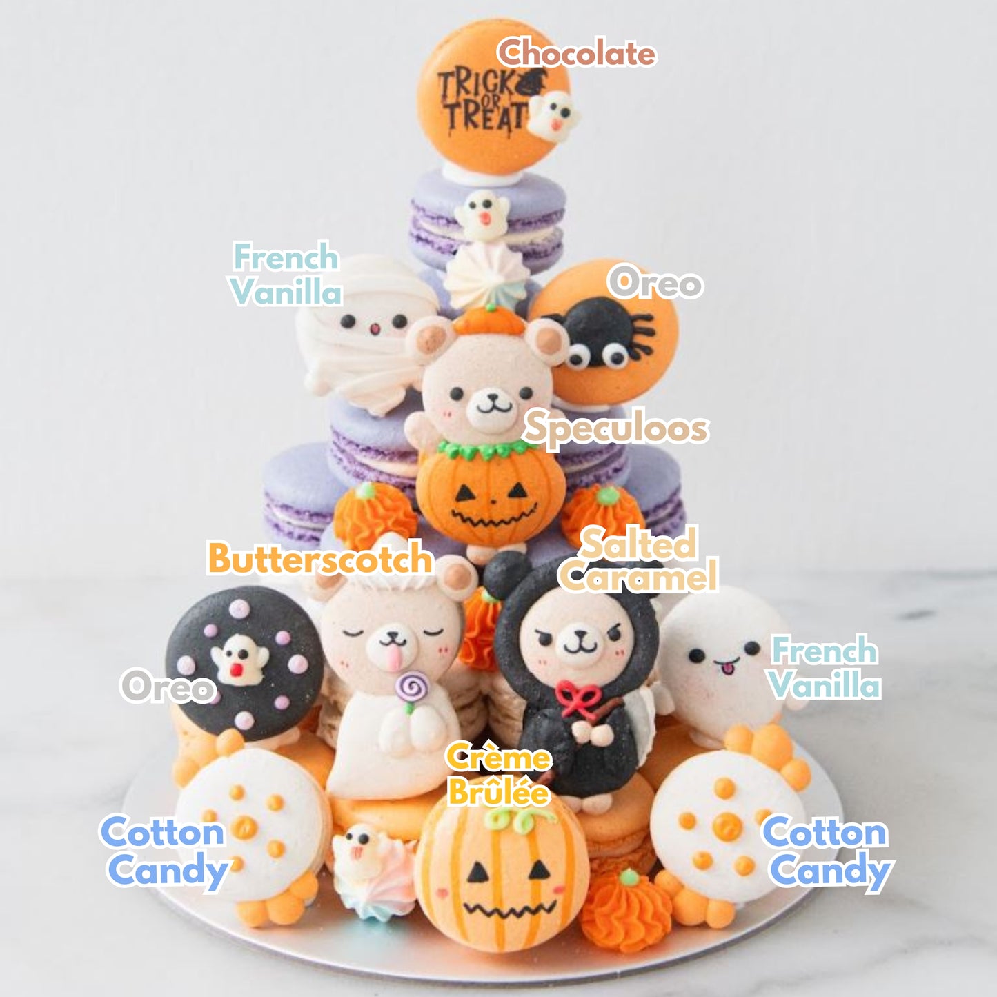 Happy Halloween |  The Boo Bears Macaron Tower | $168 Nett
