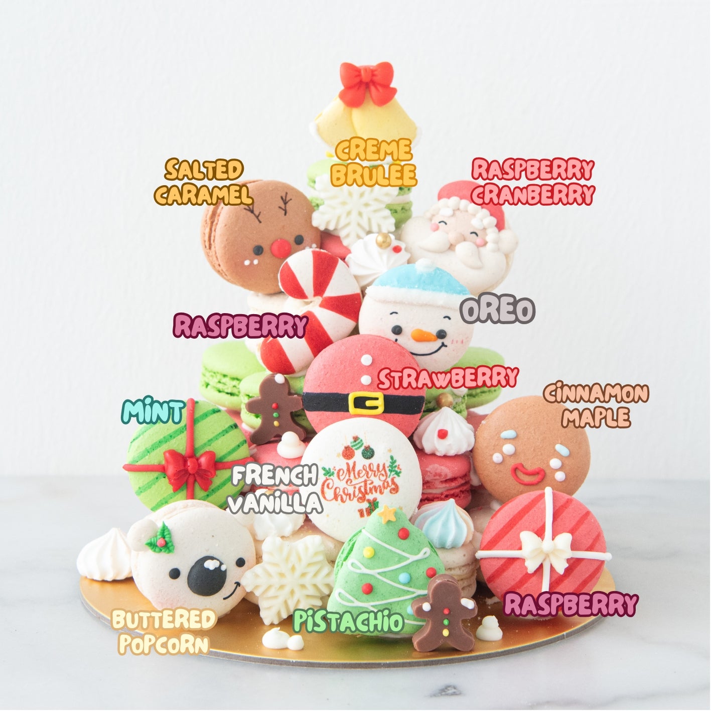 Ho ho ho! Merry Christmas | Magical Christmas Macaron Tower | $158 Nett
