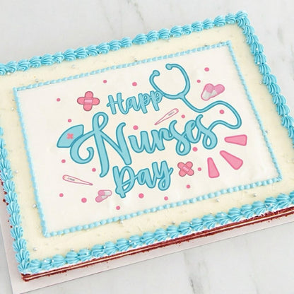 Happy Nurse Day |  2.5kg Red Velvet Cake with Customised Icing Printing | $228 Nett
