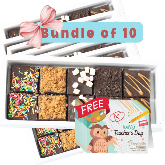 Happy Teacher's Day | Bundle of 10 x Brownies 10pcs (5 Flavours x 2pcs) |  $128 Only