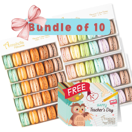 Happy Teacher's Day | Bundle of 10 x 6PCS Assorted Macarons in Gift Box