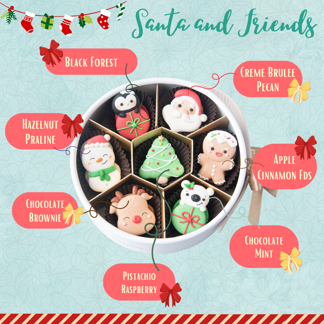 Ho ho ho! | Merry Christmas | 14pcs Santa and Friends in gift box | $65.80