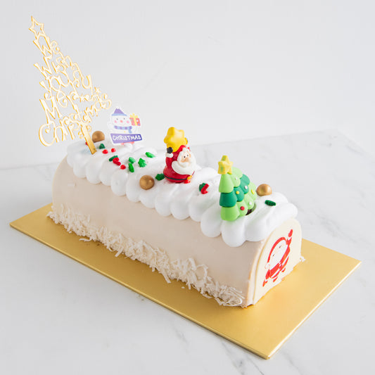 Ho ho ho! Merry Christmas | Snow Much Fun Salted Caramel Hazelnut Log Cake 1kg | $68.80 Nett