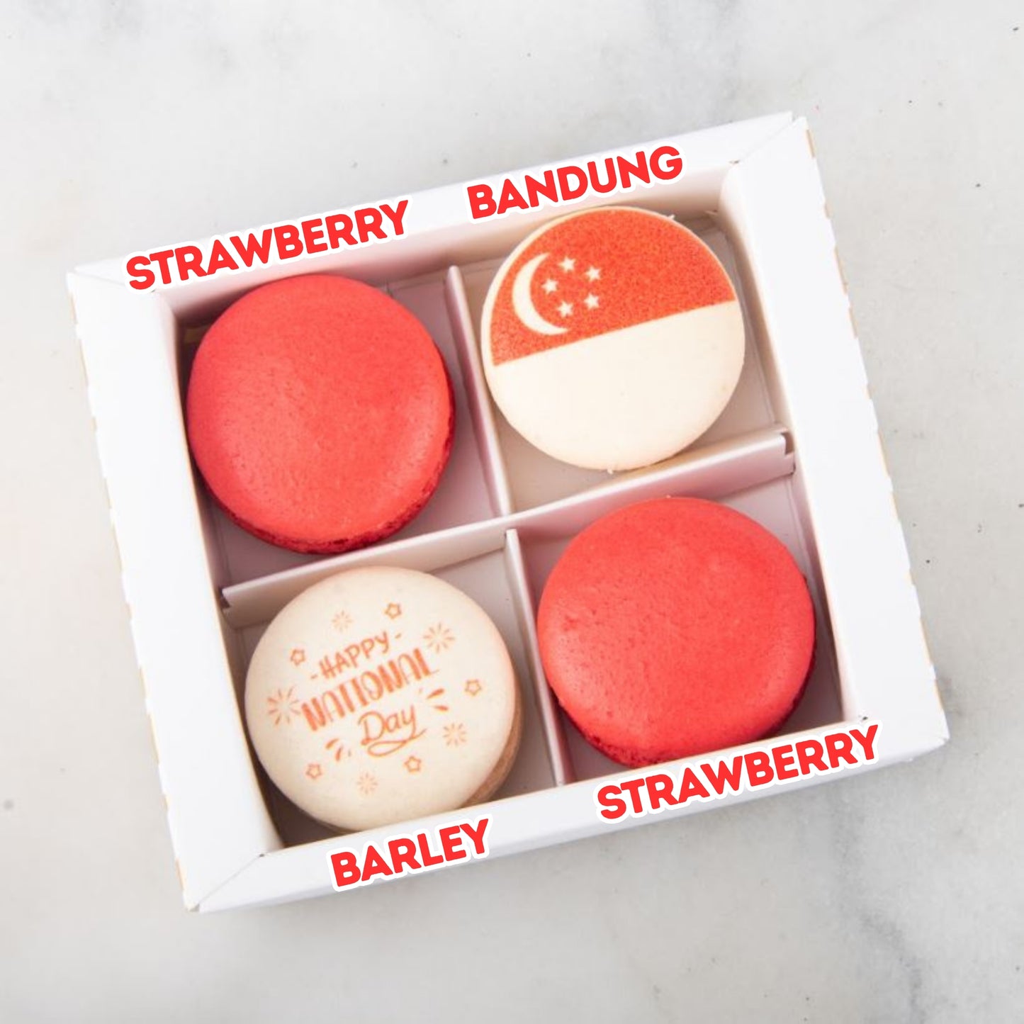 Happy National Day | Sweet Lah! 4in1 Macaron Set | $11.80 Nett