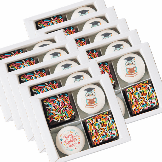 Happy Teacher's Day | Bundle x 10 set Educator's Special Macaron Brownie Set  | Price $108