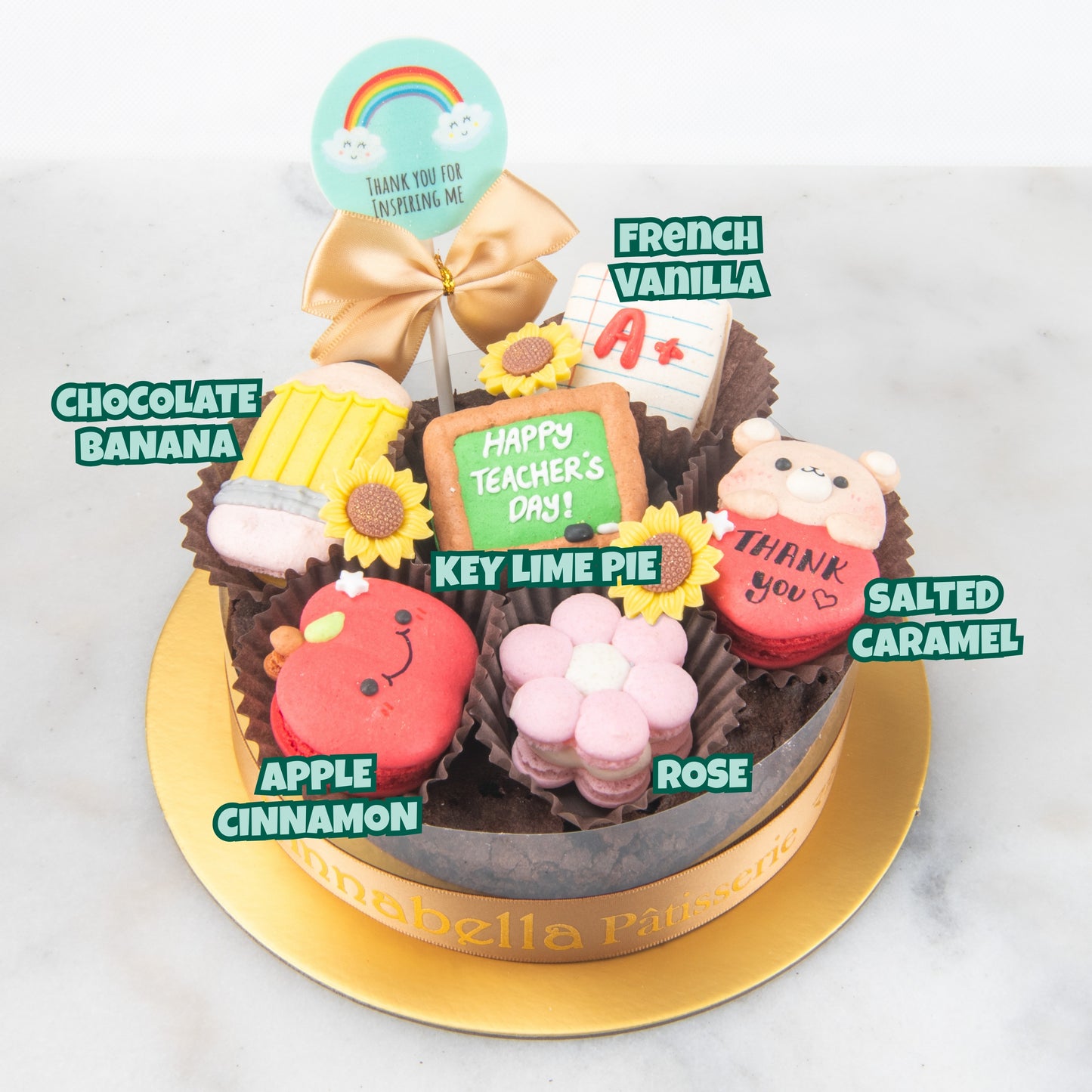 Happy Teacher's Day | A+ Appreciation Macaron Brownie Surprise | $55.80 Nett