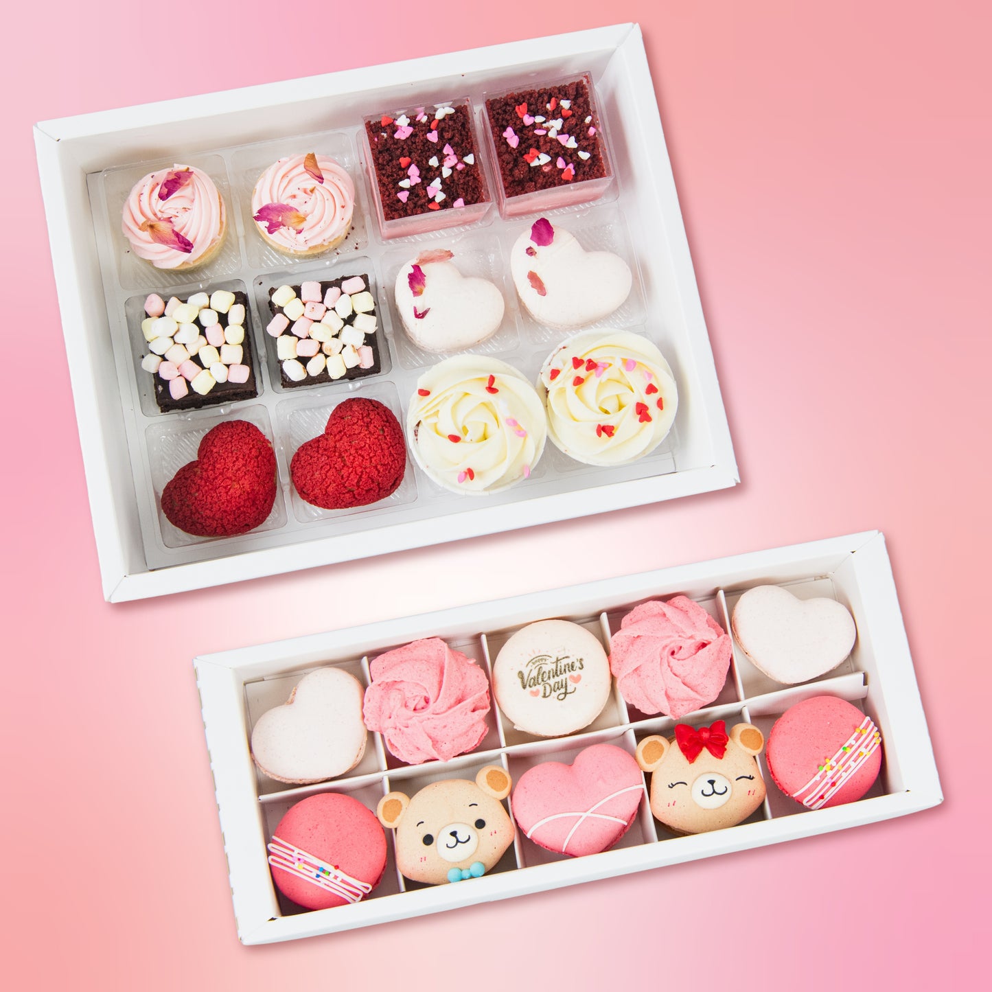 Happy Valentine's Day! | Bundle Gift : A Date with Sweets Dessert Box + Cupid's Romance 10in1 Macaron | $75.80 Nett