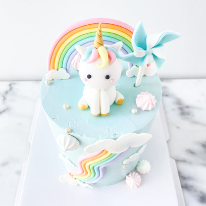 Customized Cake-Unicorn Rainbow Cake