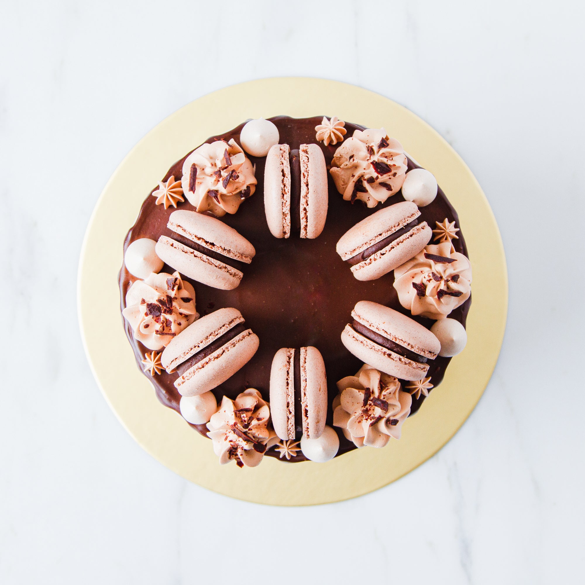 Sales! Chocolate Truffle Cake Upsize (Including 6 pcs macarons)| $65.8