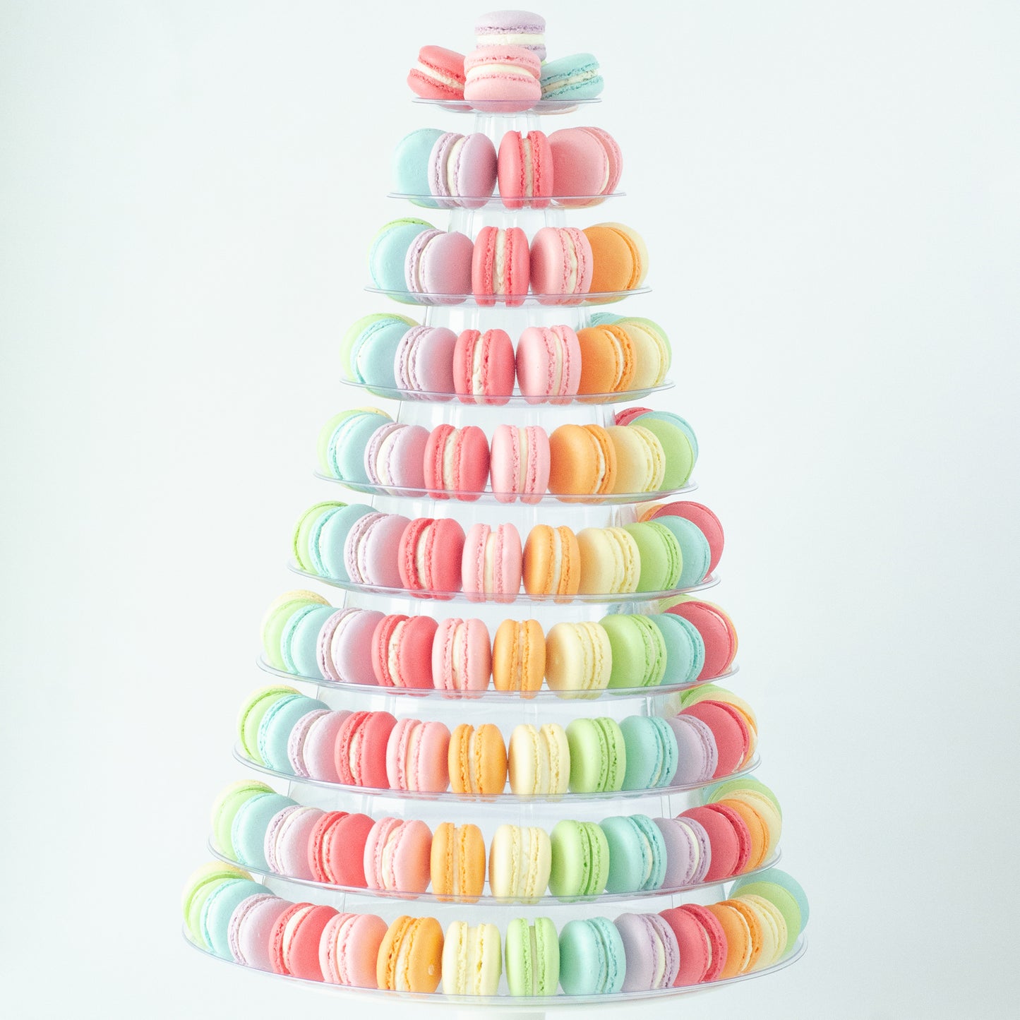 10-Tier Grand Macaron Tower (200pcs Classic Macaron) | Includes Free Tower | Grand Luxury Display of Macarons