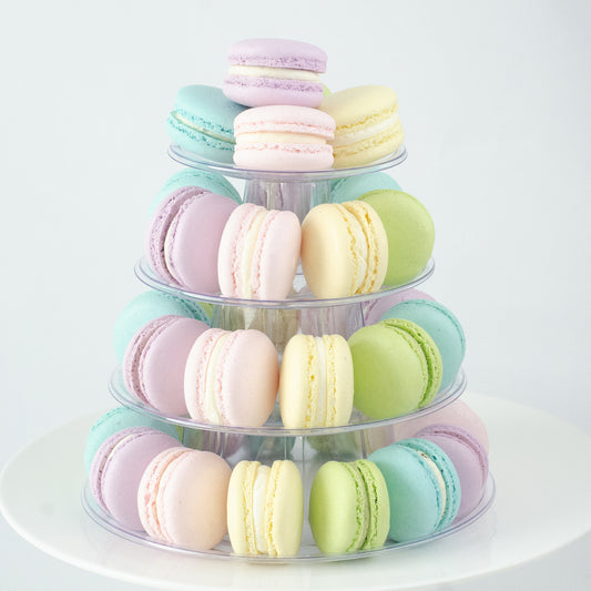 4 Tier Tower (40 pcs Macaron) | Includes Free Tower | Simple Self-Assemble | $80 Nett Only