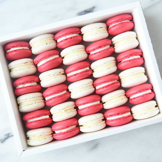Happy National Day | 30 pieces Red & White Macarons Gift Set | $65.80 nett
