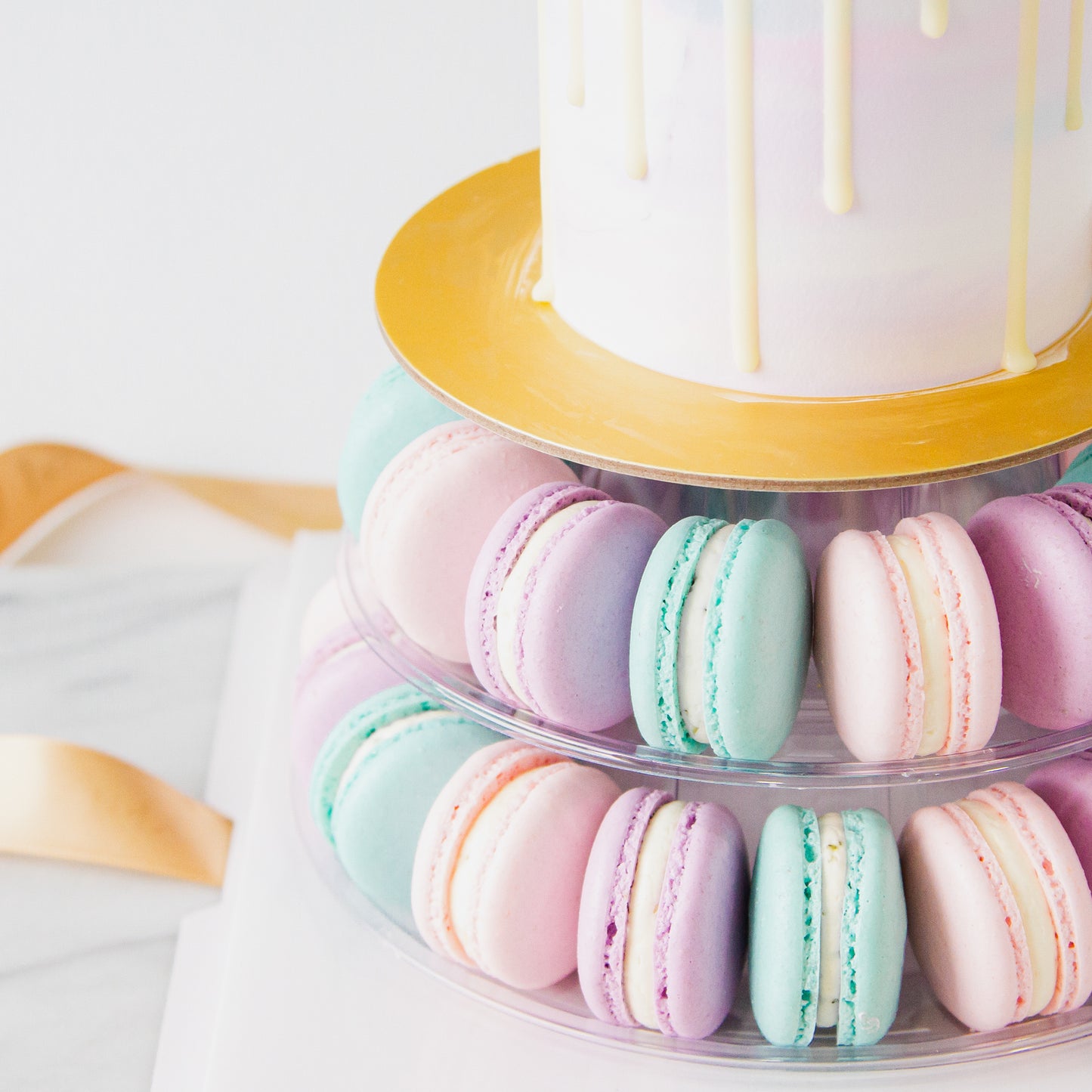 Macaron Cake Tower - Unicorn Cake with 40 pcs macarons - $128 Nett