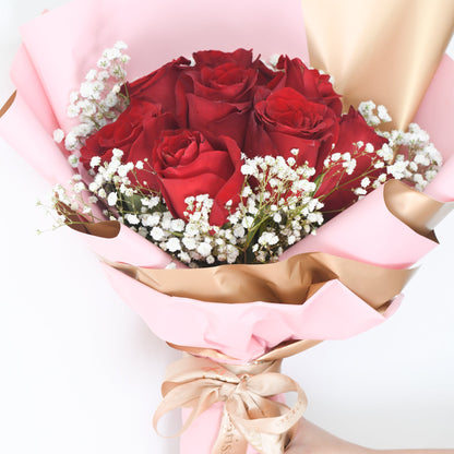 2025 Love In Bloom | Red Rose Bouquet | *Only Available for 13,14,15 Feb* From $38.80 Nett