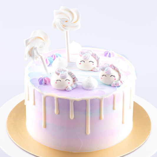 Unicorn Cake Upsize (800g 10-12 pax) | Vanilla Milk Cream Cheese + FREE 3pcs Meringue | $59.90 nett only